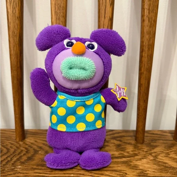 Sing A-Ma-Jig Singing Purple Polka Dot Sound Toy Plush Sings HandTag EUC WORKS - Picture 1 of 3